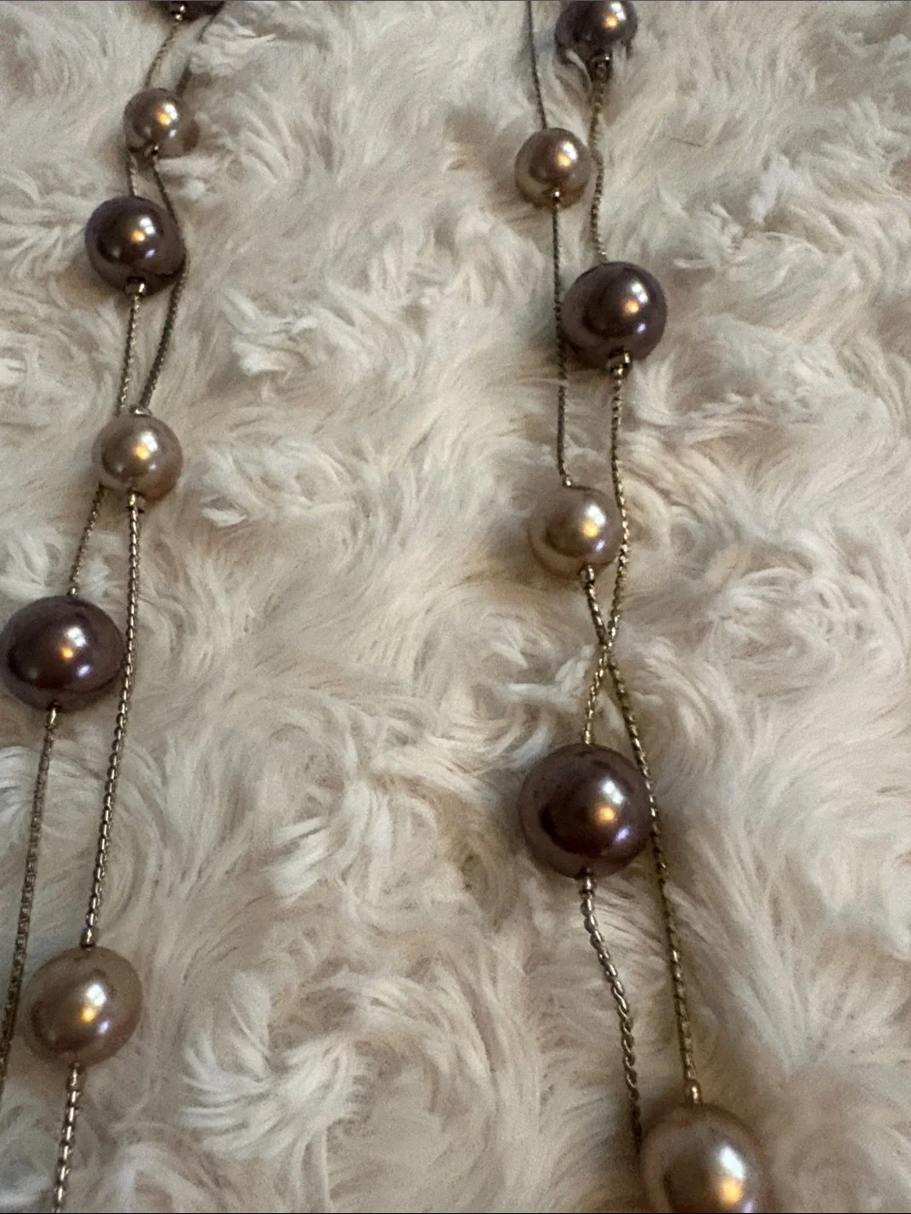 Elegant Double-Strand Gray Pearl Necklace